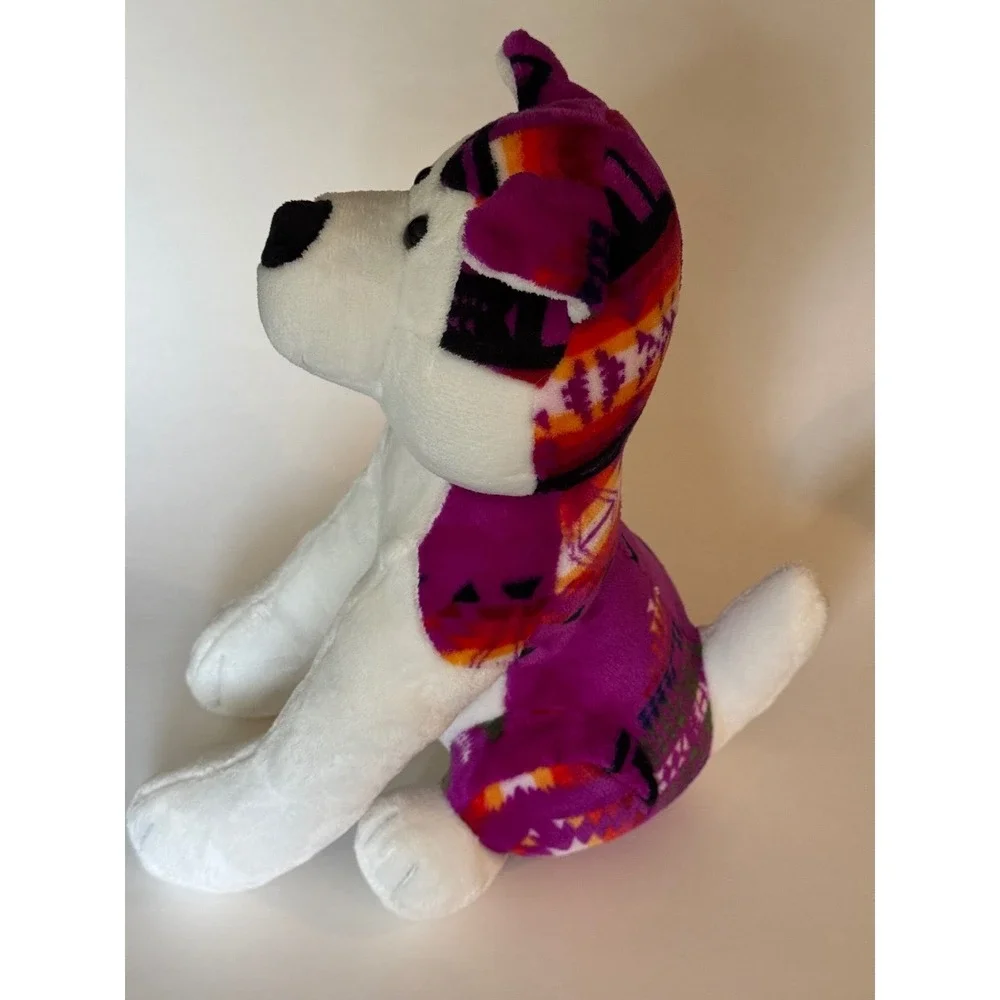 Western Trading Blankets Plush Dog Purple Southwestern Tribal Print Husky Wolf
